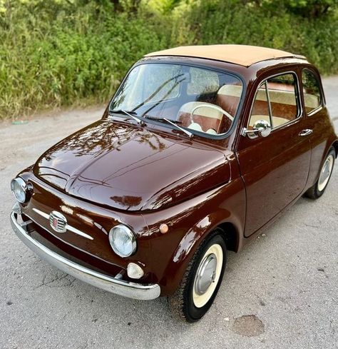 Classic Fiat 500, Vintage Fiat 500, Old Timey Cars, Fiat 600 Vintage, Old Cars Aesthetic, Vintage Fiat, Fiat 500 Vintage, Fiat Car, Car Reference