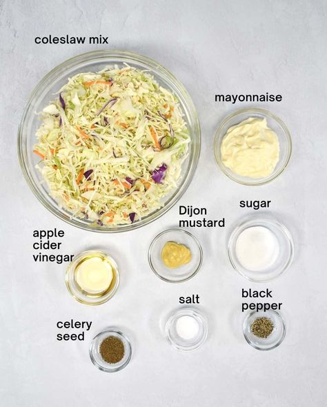 Diy Coleslaw Easy, Cole Slaw Dressing Easy, Easy Coslaw Dressing, Basic Coleslaw Recipe, Home Made Coleslaw Dressing Slaw Recipes, Cawlslaw Recipe, How To Make Coleslaw Recipes, Easy Homemade Coleslaw, Quick Coleslaw Dressing