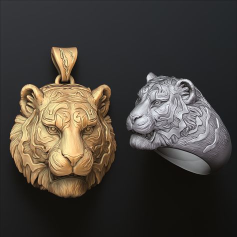 Panther Cat, Tiger Ring, Jewelry 3d, Tiger Pendant, Cars Characters, Pendant Ring, Organic Jewelry, Jewelry Model, Print Models