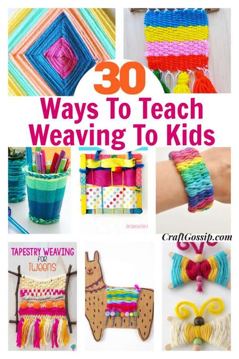 Elementary Art Weaving Projects, Group Weaving Project, Weaving Projects Kids, Kindergarten Weaving Projects, Preschool Weaving Activities, Weaving Ideas For Kids, Weaving For Kindergarten, Weaving For Kids Easy, Yarn Weaving For Kids