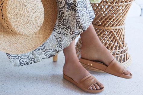 The Candidly Flattering Maxi Dress, Stop Feeling, Strappy Flats, Boho Sandals, Fancy Shoes, Loose Fit Jeans, French Women, Leather Slide Sandals, French Brands