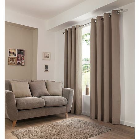 Mink Curtains, Beige Curtains Living Room, Cream Living Rooms, Brown Curtains, Beige Curtains, Plain Curtains, Beige Living Rooms, Luxury Curtains, Eyelet Curtains