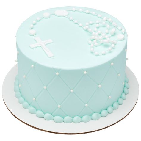 Rosary Cake Ideas, Rosary Cake, Prince Baby Shower Decorations, White Rosary, Wedding Cake Topper Acrylic, Quilted Cake, First Holy Communion Cake, Cake Toppers Wedding, Edible Luster Dust