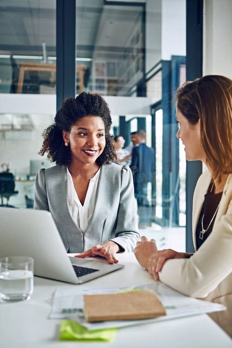 Laptop, discussion and business women in office for meeting, talking and consulting for online proposal. Corporate stock photo Women In Office, Corporate Photo, Employee Feedback, Professional Photoshoot, Corporate Meeting, Women Office, Business Meeting, Branding Photos, Financial Advisors