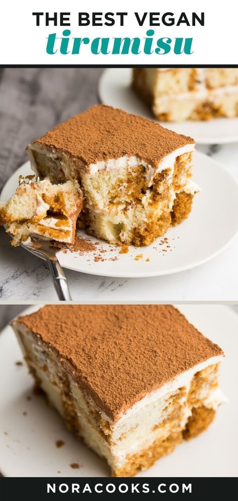 Vegan Tiramisu Recipe, Vegan Mascarpone, Vegan Tiramisu, Dessert Vegan, Plant Based Desserts, Easy Vegan Dessert, Vegan Bakery, Tiramisu Recipe, Dairy Free Dessert