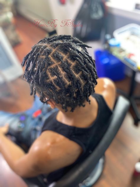 Starter Locs Styles For Short Hair Boys, Starter Locs Retwist, Starter Locs Men, Starter Locks, Andre Tate, Loc Twist, Dread Journey, Twist Hair Men, Loc Retwist