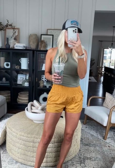 My Favorite Active Shorts — Kathleen Post Cute Sporty Outfits For Summer Casual, Outdoor Athletic Outfits, Cute Mom Workout Outfits, Good Workout Outfits, Running Around Outfit, Casual Gym Outfit Style, Active Outfits For Women Summer, Cute Active Wear Outfits Summer, Active Cute Outfits