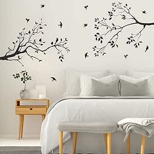 Tree Branch Wall Art, Tree Branch Wall, Bird Wall Decals, Wall Art Decals, Living Room Nursery, Family Tree Wall Decal, Tree Wall Stickers, Wall Stickers Bedroom, Tree Wall Decal