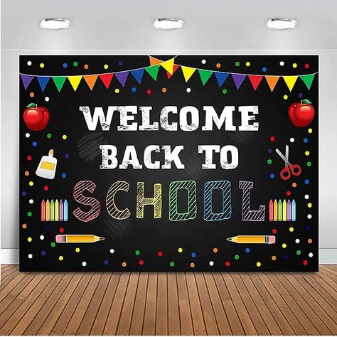 Back to School Backdrop 7x5ft First Day of School Photo Backdrops First Day of Kindergarten Pencil Welcome Back to School Party Decorations Banner First Day Of School Party, Back To School Backdrop, School Backdrop, First Day Of School Photo, Back To School Stationery, Kindergarten Decorations, Party Portrait, Back To School Pictures, Back To School Party