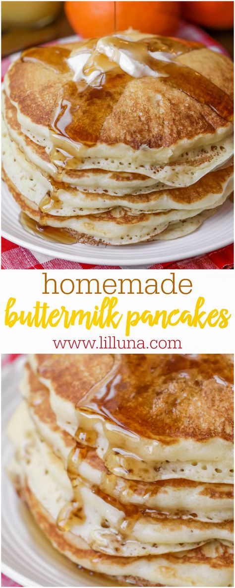 The BEST and EASIEST Buttermilk Pancakes Buttermilk Pancakes Easy, Homemade Buttermilk Pancakes, Pancakes Sans Gluten, Buttermilk Pancake, Savory Cakes, Buttermilk Pancakes Fluffy, Pancake Recipe Buttermilk, Pancakes From Scratch, Buttermilk Recipes