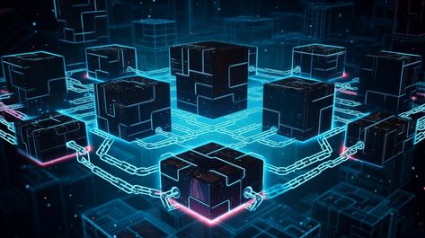 illustration of cubes connected to represent blockchain technology Block Chain Technology, Data Science Learning, Crypto Money, Investing In Cryptocurrency, Building Trust, Digital Wallet, Tech Innovation, Data Breach, Cryptocurrency Trading