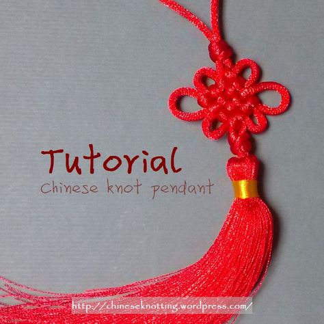 This simple pendant with tassels can decorate your purse and handbags. Tassel Tutorial, Tassels Tutorials, Chinese Knotting Cord, Chinese Crafts, Decorative Knots, Chinese New Year Crafts, Knots Diy, Chinese New Year Decorations, Knots Tutorial