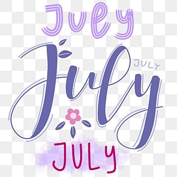 July Handlettering, July Lettering, Notes Decoration, July Bujo, July Welcome, July Month, Month Printable, Welcome July, Veri Peri