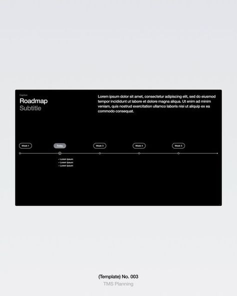 The Master Slides on Instagram: "📢 New Template: TMS Planning

Introducing our comprehensive Planning Presentation Template, meticulously designed to optimize your planning and visualize your progress. TMS Planning is packed with an array of calendars, timelines, roadmaps, and organizational charts, ensuring you have every tool at your disposal, whether you're mapping out short-term projects or strategizing long-term objectives. 

Available now for Keynote, Figma, Google Slides, PowerPoint & Canva via the link in bio.

–⁠
TMS (The Master Slides) is your go-to destination for all things presentation design.

#presentation #powerpoint #keynote #typography #designinspiration #graphicdesigner #branddesign #brandidentity #illustrations #business #corporate #slides #report" Research Plan Template, Awards Slide Design, Objectives Slide Design, Power Point Design Templates, Swiss Infographic Design, Roadmap Graphic Design, Project Roadmap Design, Roadmap Slide Design, Time Line Presentation