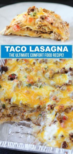 Taco Lasagne, Taco Lasagna Recipe, Taco Lasagna, Cena Keto, New Recipes For Dinner, Diner Recept, Nice Dinner, Easy Weeknight Dinner, Deilig Mat