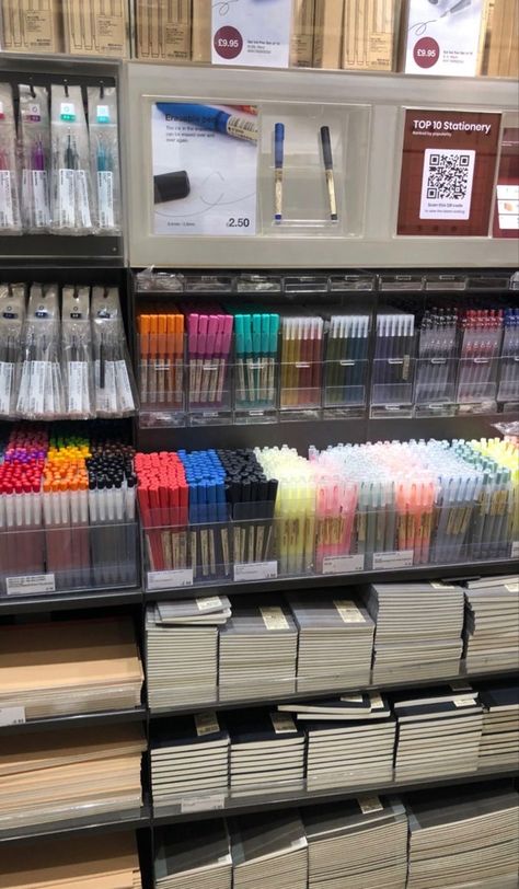 College Stationary, Best Bullet Journal Pens, Bullet Journal Boxes, Muji Stationery, Stationary Aesthetic, Muji Store, Muji Pens, Pretty School Supplies, Automotive Logo Design