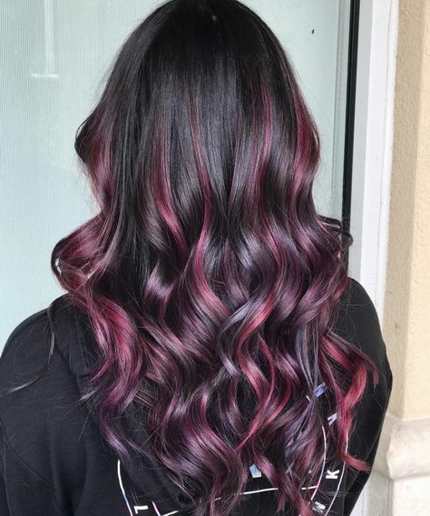 Plum Hair Dye, Plum Hair Color Ideas, Plum Hair Color, Pelo Color Vino, Hair Color Guide, Hair Color Plum, Dyed Tips, Hair Dye Tips, Plum Hair