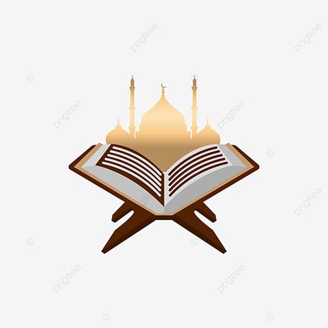 Quran Png Logo, Quran Logo Design, Quran Icon, Quran Logo, Islamic Design Graphic, Quran Vector, Quran Design, Praying Muslim, Mosque Logo