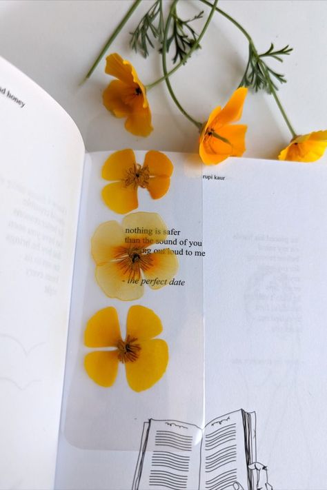 orange poppy flowers pressed into laminated bookmarks Poppy Bookmarks, Dried Poppies, Pressed Flower Bookmark, Flower Stationary, Orange Poppies, Pressed Flower Crafts, Flower Bookmark, Orange Poppy, Hand Type