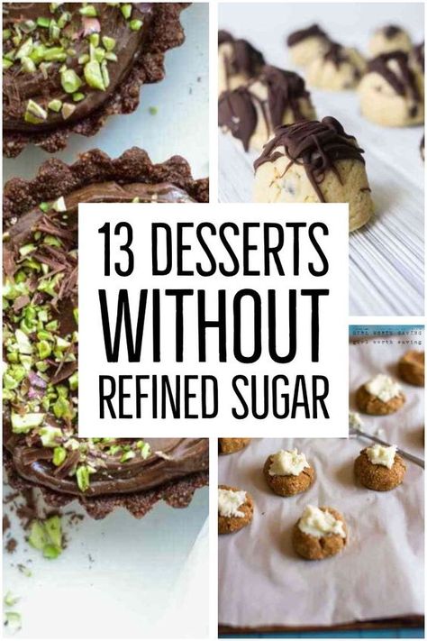 Refined Sugar Free Desserts, No Sugar Desserts, Low Sugar Desserts, Sugar Free Baking, Dessert Simple, Desserts Vegan, Glutenfree Dairyfree, Free Snacks, No Sugar Foods