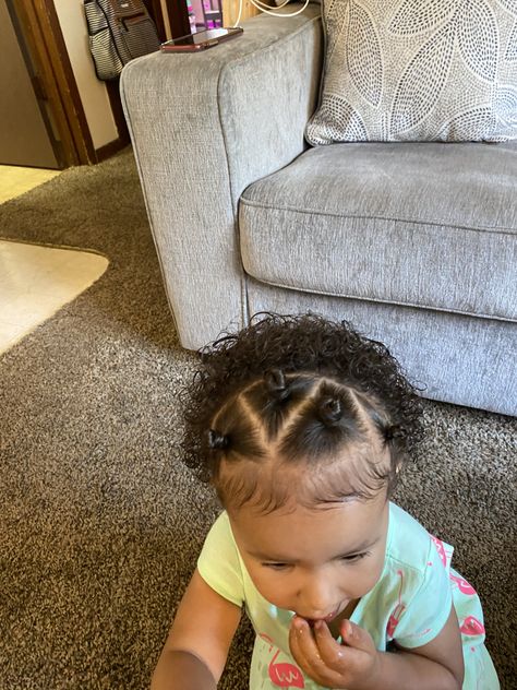 Easy Hairstyles For Mixed Girls Hair, Mix Baby Girl Hairstyles, Curly Hairstyles For Baby Girl, 9 Month Old Baby Hairstyles, Hairstyles For Curly Hair Toddler Girl, Baby Hairstyles Curly Hair, Biracial Baby Hairstyles, 4 Month Old Hairstyles Girl, Hairstyles For Babies With Curly Hair