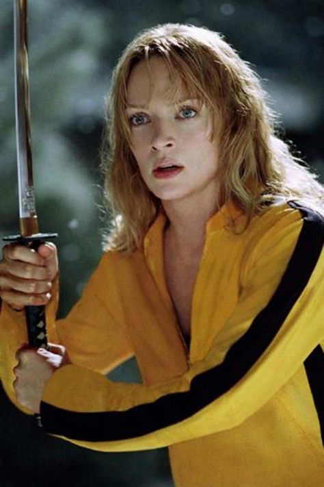 Uma Thurman as Beatrix "The Bride" Kiddo From Kill Bill Uma Thurman Kill Bill, Kill Bill Costume, The Bride Movie, Kill Bill Movie, Western Spaghetti, Quentin Tarantino Movies, Tarantino Films, Female Villains, Uma Thurman