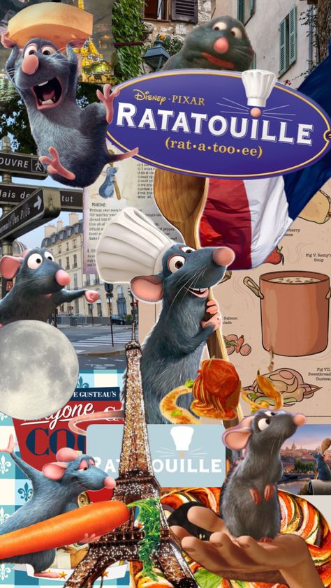 Ratatouille wallpaper Ratatouille Wallpaper, Ratatouille Movie, Ratatouille Disney, Disney Movie Art, Disney Characters Wallpaper, Cute Lockscreens, Fyp Aesthetic, Disneyland Pictures, Disney Background