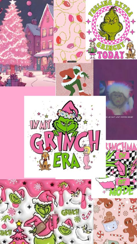 Pink grinchy Christmas wallpaper Grinch Computer Wallpaper, Cute Christmas Grinch Wallpaper, Aesthetic Christmas Wallpaper Grinch, Grinch Aesthetic Wallpaper Iphone, Christmas Lockscreen Grinch, Cut Christmas Wallpapers, Preppy Grinch Wallpaper, Girly Christmas Wallpaper Iphone, Grinch Iphone Wallpaper Aesthetic