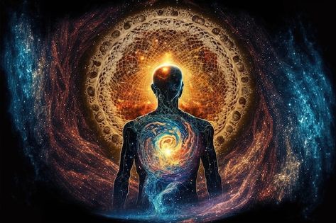 Premium Photo | The source of consciousness energy of the universe life force prana the mind of god and spirituality generative ai Wellness Background, Meditation Background, Spiritual Photos, Energy Consciousness, Aura Reading, Spiritual Bath, Religious People, Zen Yoga, Reiki Meditation