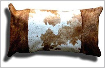 New COWHIDE LEATHER PILLOW COVER Brown/W 24x12 in Cowhide Pillow, Cowhide Cushions, Cover Hair, Chalet Style, Cowhide Pillows, Leather Pillow, Leather Cushion, Cow Hide, Cow Hide Rug