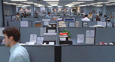 How I picture Sean's office - the cube farm Cubicle Office, Mike Judge, Cool Office Space, New York Office, Office Plan, Retro Office, Office Cubicle, Office Supply Organization, Office Job