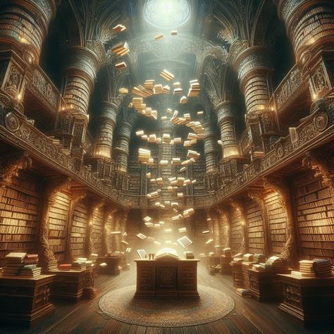 Fantasy Training Grounds, Fantasy Landscape Library, Fantasy College Campus, Magic University Fantasy Art, Massive Fantasy City, Medieval Wizard, Massive Library Fantasy Art, Book Lifestyle, Dnd Places