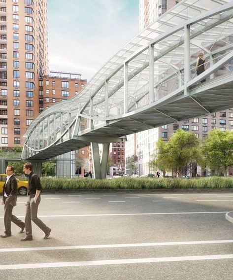 Battery Park City, Sky Walk, Glass Bridge, Bridge Building, Pedestrian Bridge, Bridge Design, Health Design, Financial District, Lower Manhattan