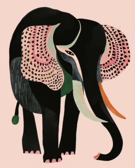 Abstract Elephant Art, Elephant Abstract, Elephant Cartoon, Elephant Poster, Elephant Pictures, Endangered Animals, Framed Abstract, Elephant Art, An Elephant