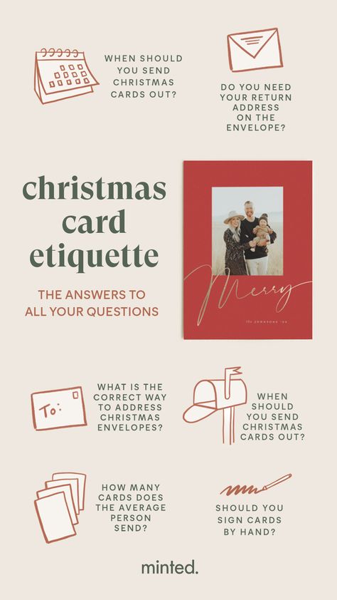 Christmas Card Update Ideas, Sending Christmas Cards, What To Write In A Christmas Card Family, 2024 Christmas Card Trends, Address Christmas Cards Envelopes, Addressing Christmas Cards Envelopes, Christmas Card Addressing Envelopes, Holiday Card Wording, Holiday Card Messages