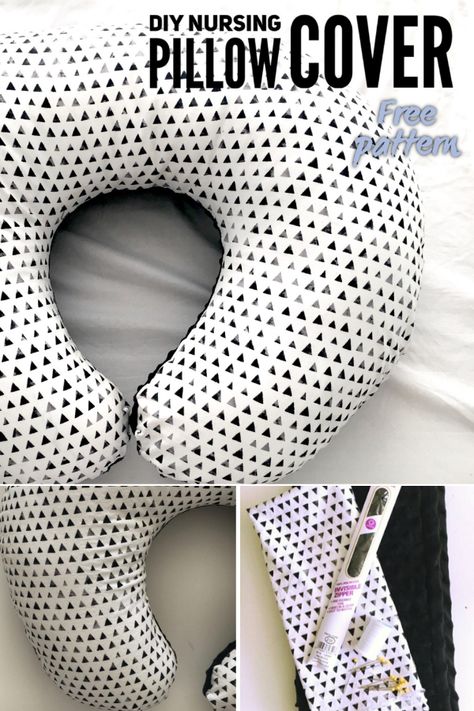 Diy Nursing Pillow, Sewing With Scraps, No Sew Pillow Covers, Diy Nursing, Sewing Baby Clothes, Nursing Pillows, Sewing 101, Nursing Pillow Cover, Baby Baskets