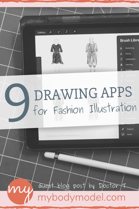 There's SO many drawing apps out there, it can be overwhelming! Doctor T reviewed 9 different apps that you can use for digital fashion drawing on your croquis templates from MyBodyModel.  See how she reviewed and scored each one - And let us know: Do you have a favorite drawing app for iOS or Android? App For Fashion Design, Best Digital Art Apps Android, Free Drawing Apps Android, Best Fashion Designing Apps, Apps For Sketching, Best Drawing Apps Android, Ipad Fashion Sketch, Drawing Apps Ipad Free, Digital Fashion Illustration Tutorial