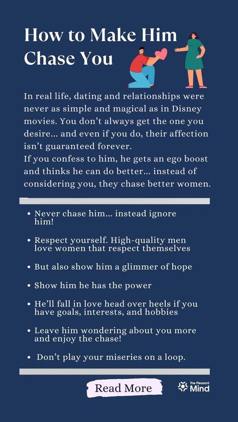 How to chase a man you like? Read ways to know more. Do Not Chase A Man, How To Get A Man To Chase You, How To Make A Man Chase You, How To Stop Chasing Him, How To Make Him Chase You, Never Chase A Man, Signs Guys Like You, Emotionally Unavailable Men, Ceo Mindset