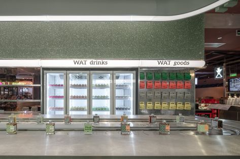 Variety Store Design, Cafe Pop Up Store, Grocery Store Interior Design, Convenience Store Design, 세련된 명함, Green Terrazzo, Module Design, Architecture Restaurant, Supermarket Design