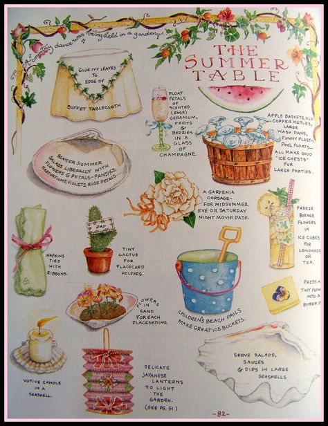 Susan Branch Blog, Susan Branch, Summer Book, Branch Art, Recipes Summer, Summer Table, Apple Roses, Summer Tables, Flour Sack