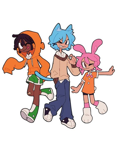 Gumball Watterson Fanart Human, The Amazing World Of Gumball Human, Awog Fanart, Tawog Fanart Human, Gumball Watterson Fanart, Gumball Fanart Human, Cartoonish Art Style, Darwin Gumball, Amazing Gumball