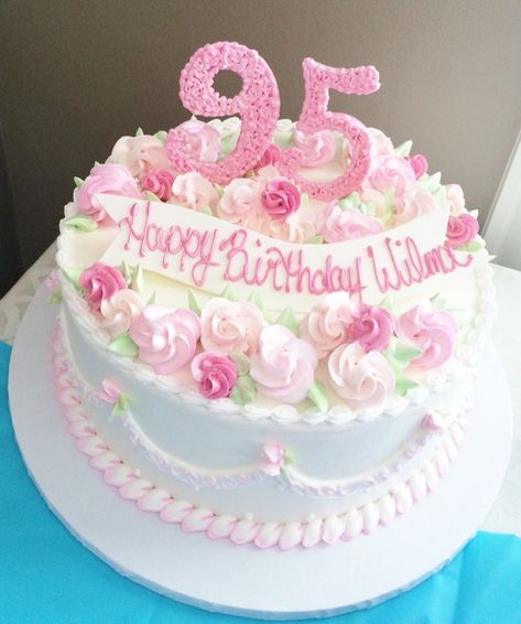 95th Birthday Cake, Birthday Grandma, 95th Birthday, Happy Birthday Grandma, 95 Birthday, Moms Birthday, Grandma Birthday, Mom Birthday, Birthday Cake