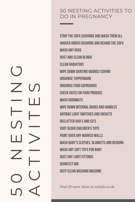 Got to that amazing stage in pregnancy where all you want to do is clean and sort?! Then there's a huge checklist of extras tasks you could get done before your baby arrives!  #Pregnancy #Nesting #Organisation #Checklist Nesting Checklist By Week, Pregnancy Nesting Checklist, Nesting To Do List, Nesting Party Tasks, Nesting Checklist Before Baby, Nesting Party Checklist, Nesting Checklist, Nesting Pregnancy, Nesting Party