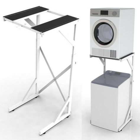 The DS Dryer Stand gives you back floor space in your small laundry and frees up room in tight areas. 😍 A stylish and sturdy DIY laundry solution without the need for shelf brackets, timber supports, or drilling holes into walls avoiding the guess work out of wall mounting. 
#laundrysolution 
#dryerstand 
#tumbledryerstand
#adjustabledryerstand 
#freestandingdryerstand 
#dryerwashingstand 
#laundrystands 
#clothesdryerstand
#clothdryerstand 
#washingmachinestand
#washingmachinestorage Clothes Dryer Stand, Washer And Dryer Stand, Washing Machine Stand, Portable Washer And Dryer, Portable Dryer, Dryer Stand, Laundry Solutions, Portable Washer, Top Load Washing Machine