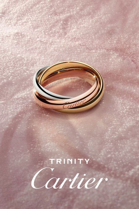 Cartier celebrates Trinity's 100th anniversary with a film that pays tribute to love in all its forms. Trinity Cartier, Cartier Wedding Rings, Cartier Trinity Ring, Cartier Love Ring, Trinity Ring, Ring Inspo, Current Obsession, 100th Anniversary, The Pure