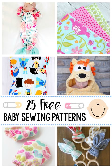 Free Baby Sewing Patterns, Sewing Patterns For Babies, Syprosjekter For Nybegynnere, Sewing Patterns For Baby, Sewing Classes For Beginners, Baby Sewing Patterns Free, Free Baby Patterns, Free Sewing Patterns, Beginner Sewing Projects Easy