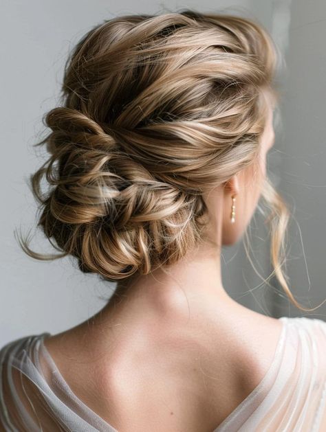 Elegant Updos for Shoulder-Length Hair: Top Trends for 2024 Shoulder Hair Updo For Wedding, Midi Updo Hairstyles, Wedding Updo Thick Hair, Updos For Medium Length Hair Prom, Updo With Pearl Pins, Winter Bridesmaid Hair, Shoulder Length Hair Wedding Styles, Lob Updo Hairstyles, Mid Length Hairstyles Updo