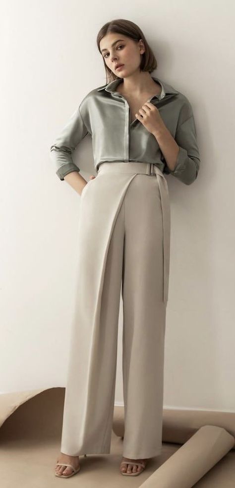 [Sponsored] 25 Impressive Trouser Pants Outfits Classy Insights To Save Right Now #trouserpantsoutfitsclassy Sage Green Semi Formal Outfit, Sage Green Formal Outfit, Formal Outfit Color Combination For Women, Sage Green Outfit Ideas Classy, Semi Formal Outfits For Women Graduation, Sage Green And Cream Outfit, Sage Green Wedding Outfit, Cream Suit Women, Formal Pants Outfit Wedding