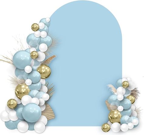 Amazon.com: Koknwoa Wedding Arch Cover Spandex Fitted Arch Bakdrop Cover,Round Top Chiara Backdrop Stand Cover for Birthday Party Baby Shower Banquet Arch Decoration(Light Blue,7.2FT) : Patio, Lawn & Garden Birthday Stage Decoration, Blue Birthday Decorations, Bday Background, Baby Shower Backdrops, Birthday Setup, Blue Birthday Party, Chiara Backdrop, Digital Wedding Invitations Design, Sweet 16 Party Decorations