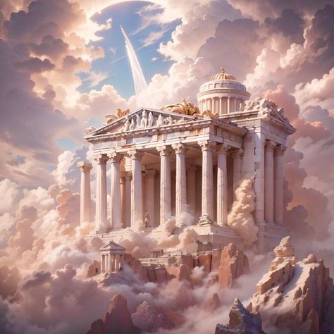 Mount Olympus Aesthetic, Olympus Aesthetic, Doom Scrolling, Ancient Greece Aesthetic, Greece Mythology, Greek Architecture, Greek Mythology Gods, Greek Mythology Tattoos, Greek Temple